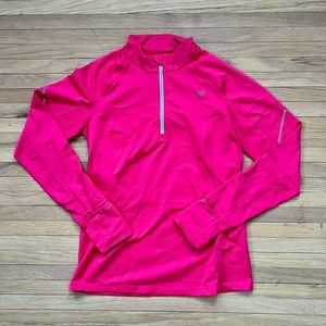 Women’s hot pink New Balance running half zip